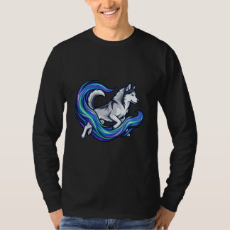 Camiseta Spirit Husky Electric Blue Aura Graphic