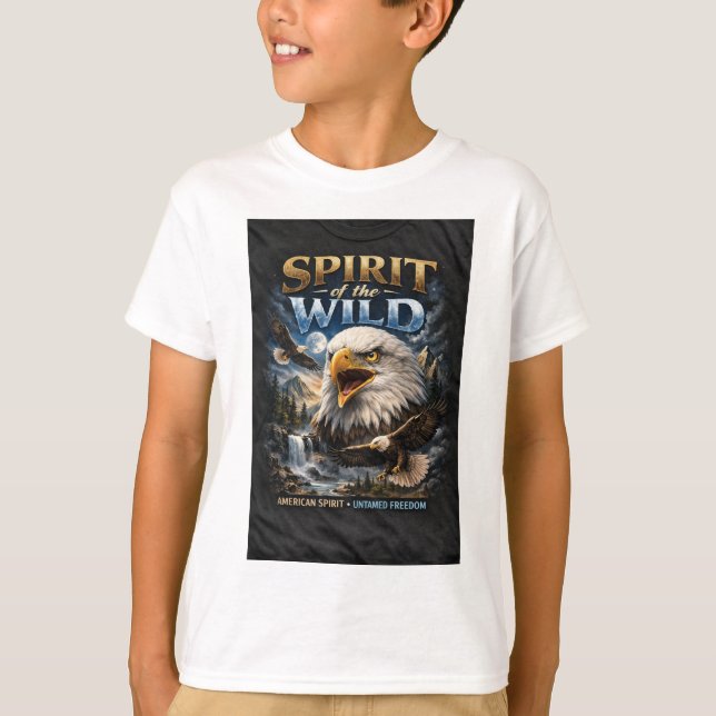 Camiseta Spirit of the Wild Eagle – Liberdade Indo (Frente)