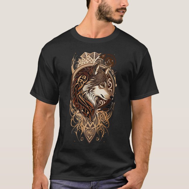 Camiseta Spirit of the Wolf The Watcher Alpha Soul Wolf of  (Frente)