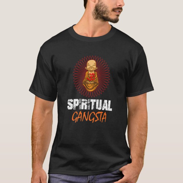 Camiseta Spiritual Gangsta baby buddha yoga lotus blossom (Frente)