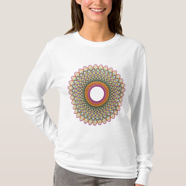 Camiseta Spirograph Pride Pattern: Pan (Frente)