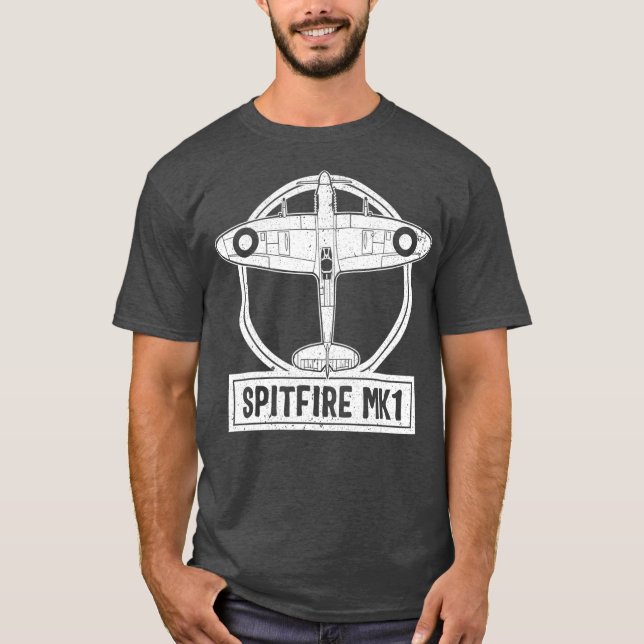 Camiseta Spitfire Fighter Supermarine RAF WW2 British (Frente)