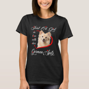 Camiseta Spitz alemão Apenas uma garota apaixonada por seus
