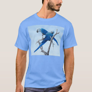 Camiseta Spix Macaw ameaçado de papagaio