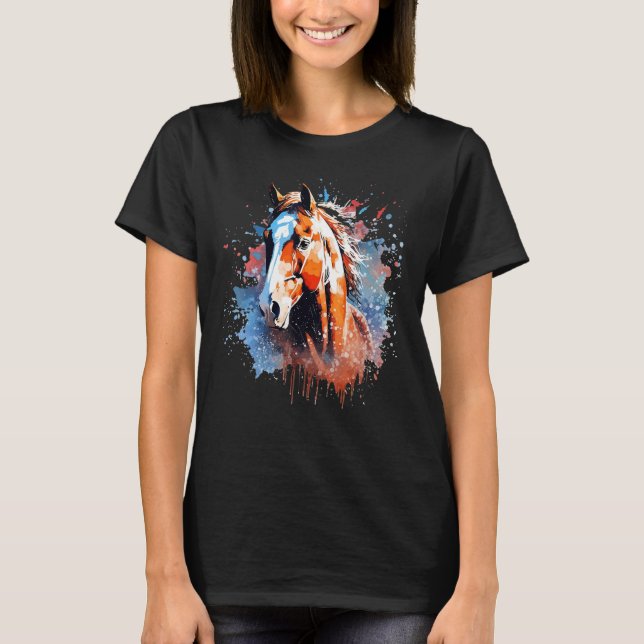 Camiseta Splash American Quarter Horse  Colorful (Frente)