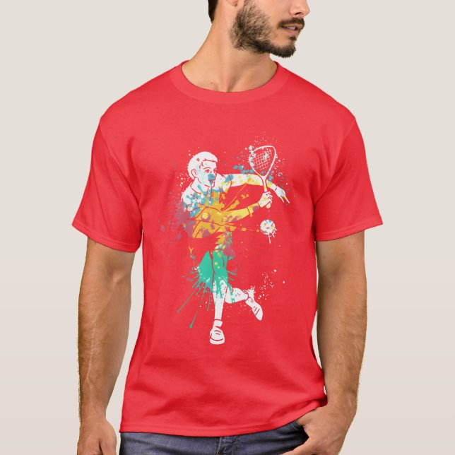 Camiseta Splash art Squash sports for Squash player family  (Frente)