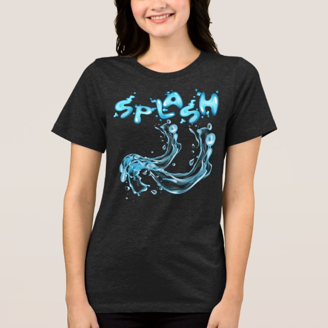Camiseta Splash! Explosão Dinâmica de Água (Frente)