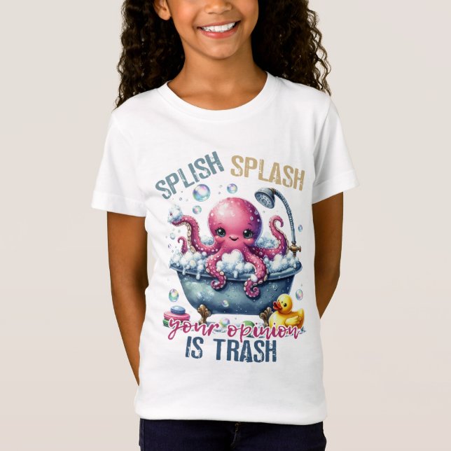 Camiseta Splash Splash Sua Opinião É Lixo  (Frente)