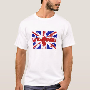Camiseta Splatter britânico da bandeira