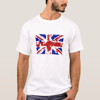 Camiseta Splatter britânico da bandeira