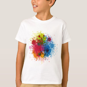 Camiseta Splatter colorido da pintura