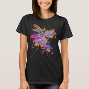 Camiseta Splatter de libélulas duplas