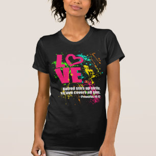 Camiseta Splatter de néon da pintura do verso da bíblia d