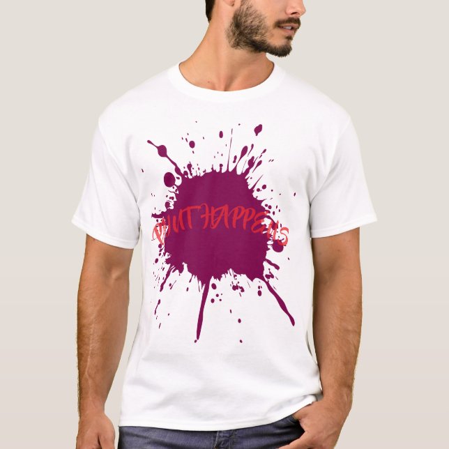 Camiseta Splatter de pintura roxa (Frente)