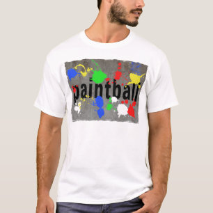 Camiseta Splatter do Paintball no muro de cimento