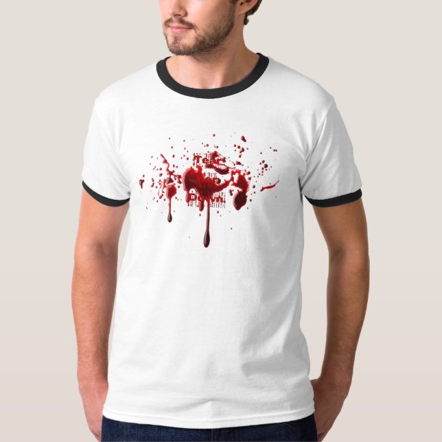 Camiseta Splatter do sangue (Frente)