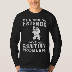 Camiseta Splatter e Espíritos: Meus Amigos do Bebendo e Seu