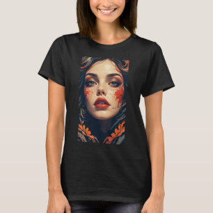 Camiseta Splatter Enigmático: Mística em Vermelho