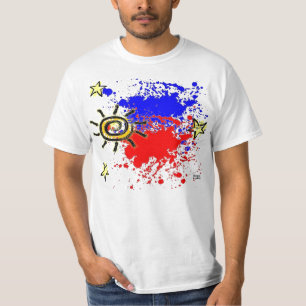 Camiseta Splatter filipino da bandeira