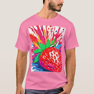 Camiseta Splatter Strawberry Splash