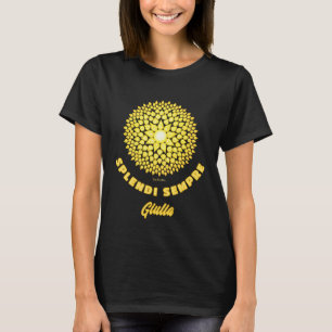 Camiseta Splendi Sempre Sol Brilhante Mandala Geométrica