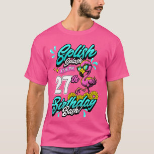 Camiseta Splish Splash 27th Birthday Flamingo Piscina Party