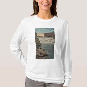 Camiseta Spokane, WA - pesca do casal em mais baixas quedas