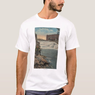 Camiseta Spokane, WA - pesca do casal em mais baixas quedas