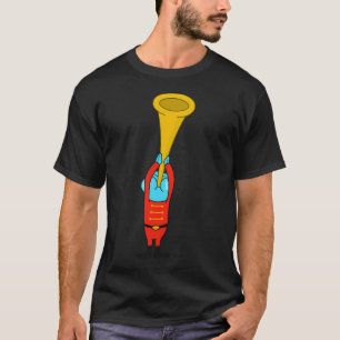 Camiseta SpongeBob- peixe 2 tocando trompete no Bubbl
