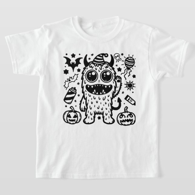 Camiseta "Spook in Style": O seu perfeito Teto de Halloween (Postura )