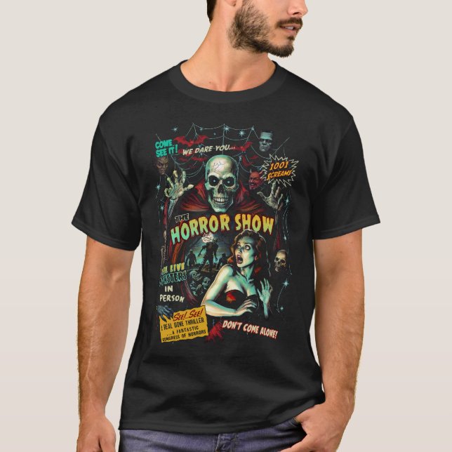 Camiseta Spook Show Horror Show T-Shirt dos Homens - (Preto (Frente)