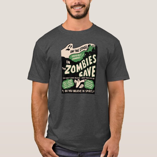Camiseta "Spook Show Poster Art" dos anos 50 - Zombies (Frente)