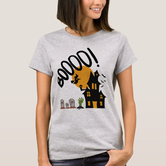 Camiseta Spook Up Your Style with This Haunted House Hallow (Frente)