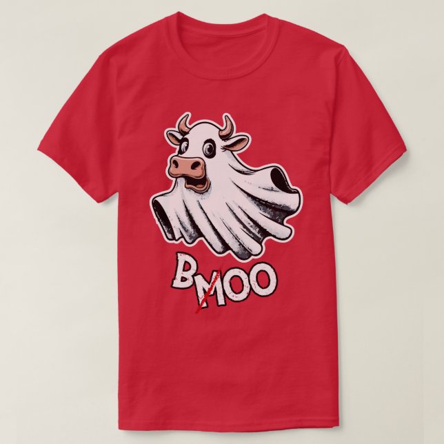 Camiseta SpookaMoo Halloweens Cutest Cow 1 (Frente do Design)
