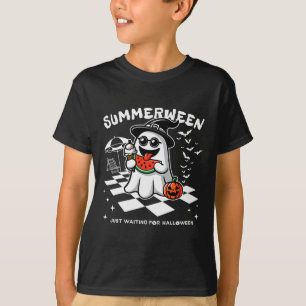 Camiseta Spookeen Halloween Summer Vibes Pumpkin Ghost Tee