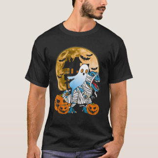 Camiseta Spooken Halloween Fantasma Dinossauro Assaltado Ho