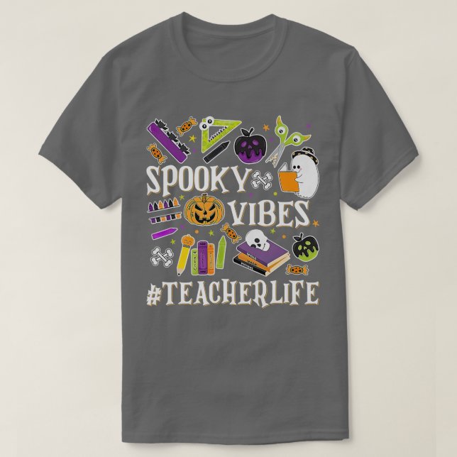 Camiseta Spookes Vibes A Vida De Professora Para Professore (Frente do Design)
