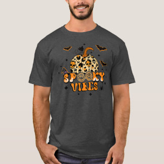 Camiseta Spookes Vibes Autumn Pumpkin Leopard Hat Bruxas Ha