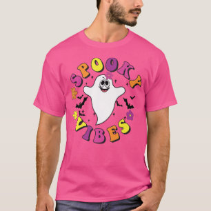 Camiseta Spookes Vibes Cute Halloween Ghost para Trick ou T
