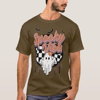 Camiseta Spookes Vibes Retro Halloween Bonita Boo Mulher