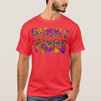 Camiseta Spookes Vibes Tie Dye Leopard Halloween Figurume W