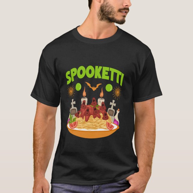 Camiseta Spooket Season Halloween Figurume Spaghetti Spooke (Frente)
