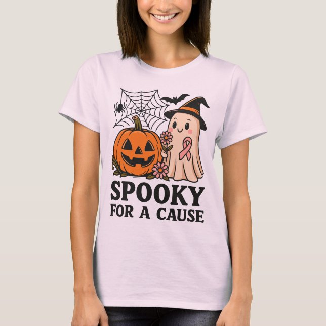 Camiseta Spookfor a Cause - Ghost Halloween bonito (Frente)