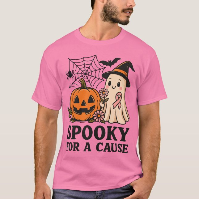 Camiseta Spookfor a Cause - Ghost Halloween bonito (Frente)