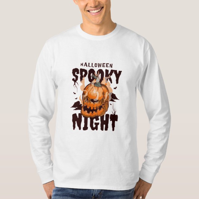 Camiseta Spookin Pumpkin Skull Halloween (Frente)