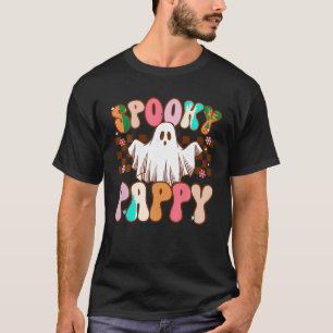 Camiseta Spookpy Pappy Halloween Pai Fantasma Retro Gro