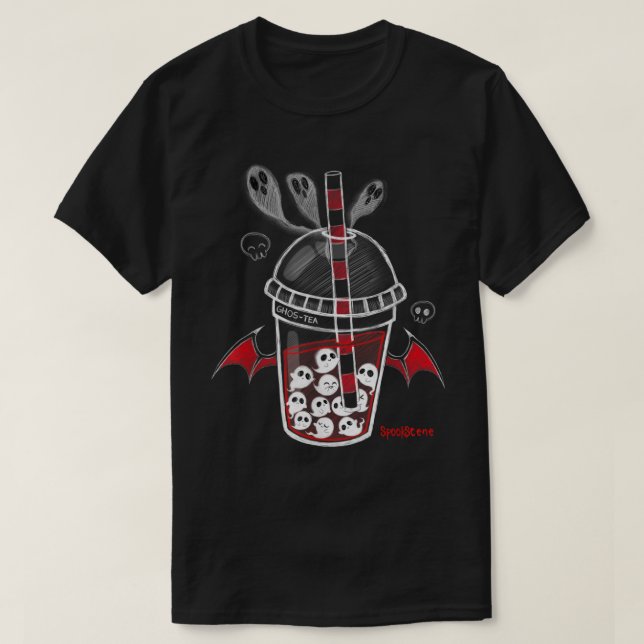 Camiseta Spooksceno Ghos-Tea Spooky Boba Emo Gótico Alt Ver (Frente do Design)