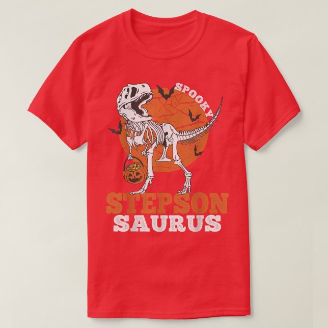 Camiseta Spookson Saurus Dinossaur Skeleton T re Pumpk (Frente do Design)