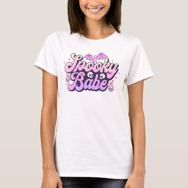 Camiseta Spooky Babe Cute Halloween (Frente)