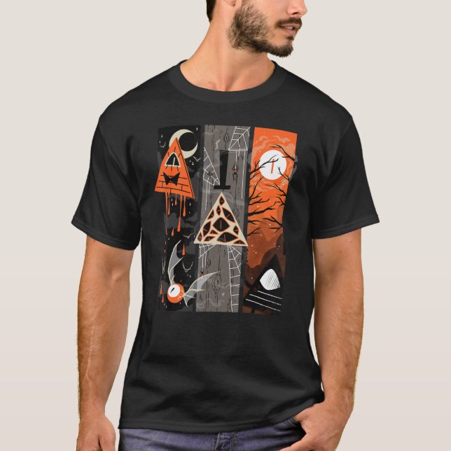 Camiseta Spooky Billl Triangle Vintage Costume (Frente)